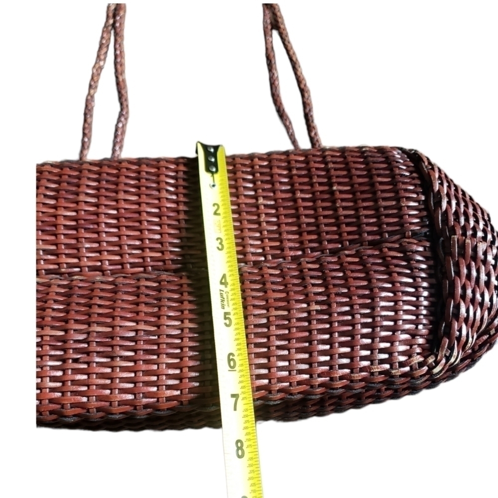 HP. Luna Borsa Genuine Leather Wicker Bag - Picture 13 of 16